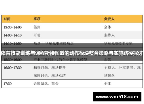 体育技能训练与课程衔接图谱的动作模块整合策略与实施路径探讨